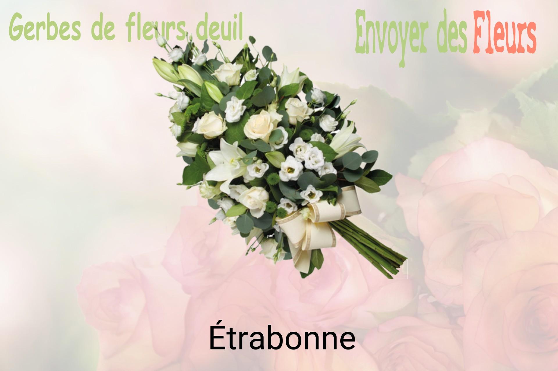 Gerbe de fleurs de deuil livrée à Étrabonne
